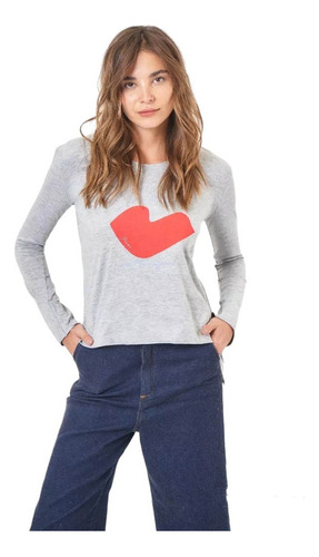 Remera Amour - R4706 Mujer Prussia