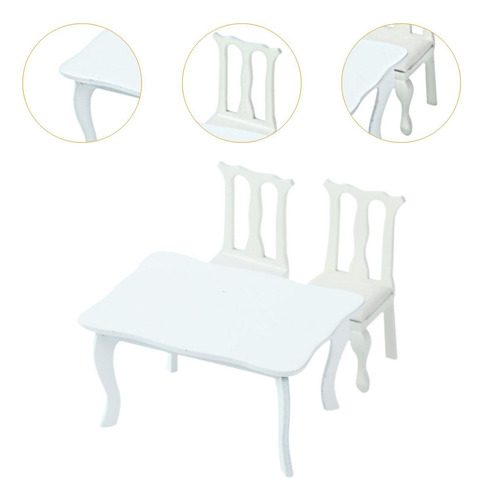 1:12 Juego De Mesa Y Silla De Casa De Muñecas, Manualidades