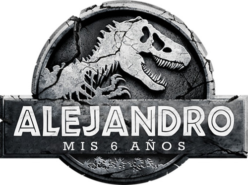 Logo Nombre Personalizado Jurassic World