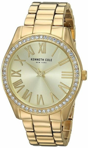 Reloj Mujer Kenneth Cole Kc50664001 Analog Oro Tone Acero -i