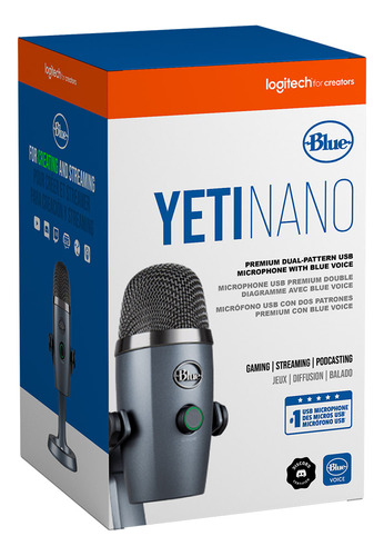 Microfono Blue Yeti Nano Usb Streaming Cardiod/ommi Grey