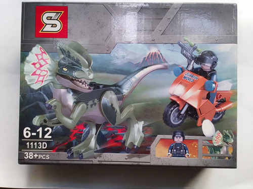 Bloques Para Armar Jurassic World 1113d Dilophosaurus + Figs 38 Dilophosaurus