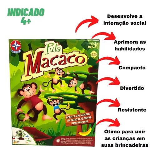 Jogo Brinquedo Infantil Pula Macaco Original Estrela