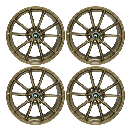Jogo Roda Hre P104sc Aro 19 Tala 8.5 5x120 Bronze Fosco