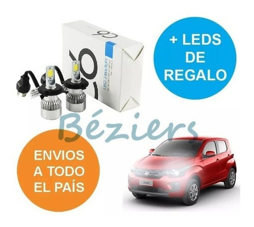 Kit Luces Led Cree Fiat Mobi H4 Alta Y Baja 16.000 Lms