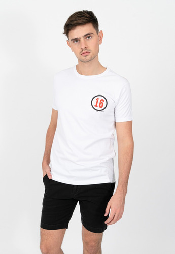 Remera Hombre Blanco Pato Pampa Fangio Merceds 16