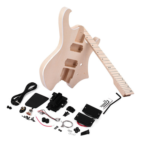 Kit De Instrumentos De Cuerda Diy Wood Basswood Body Unfinis