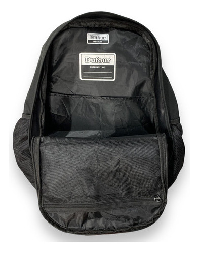 Mochila Mochilas Urbana Hombre Mujer Dufour Bolso Escolar Color Negro Diseño de la tela Liso