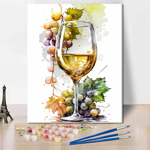 Tumovo Pintura Por Numeros Para Adultos, Vino Y Uvas, Kits D