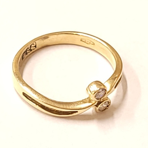 Imagen 4 de 6 de Anillo Oro 18kts Con Cubics 2,0grs N°8 Brumat