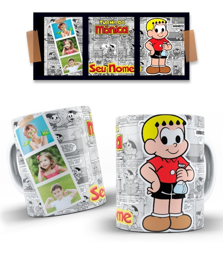 Imagem 4 de 10 de Canecas Personalizadas Turma Da Monica !!!!