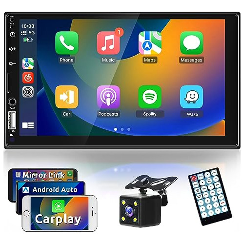 Estéreo De Doble Din De 7 Pulgadas Carplay Y Android A...