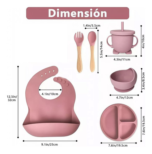 Ml Platos For Bebés Silicona Bowl Copa Cuchara Tenedor