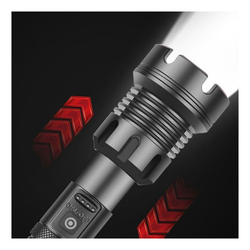 Linterna P90 Recargable Por Usb Con Luz Exterior