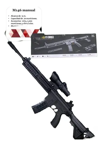 comprar Rifle M416 Replica Manual Hidrógel Tipo Gotcha 