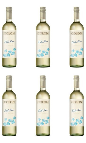 Botella De Vino Blanco Colon Selecto Dulce Fresco 750ml X6u