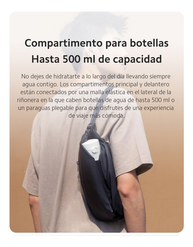 Imagen 5 de 8 de Riñonera Xiaomi Bandolera Deportiva Correa Ajustable Imperme