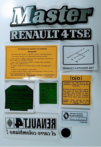 Renault 4 Master Calcomanias Y Emblemas 