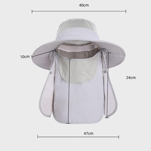 Sombrero De Pesca De Ala Ancha Con Protección Solar, Azul Ma