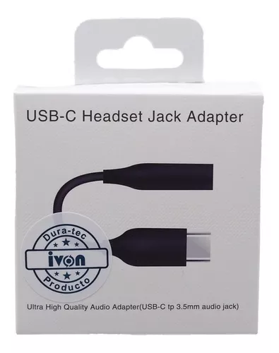 Adaptador tipo c para audífonos entrada auxiliar 3.5mm, variedad de colores  / usb-c headset jack adapter
