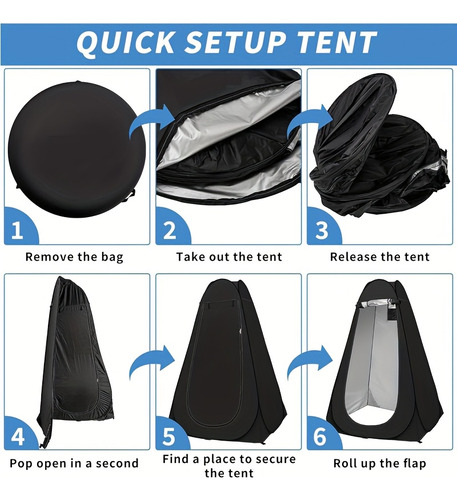 Carpa De Ducha Plegable Con Privacidad Para Exteriores