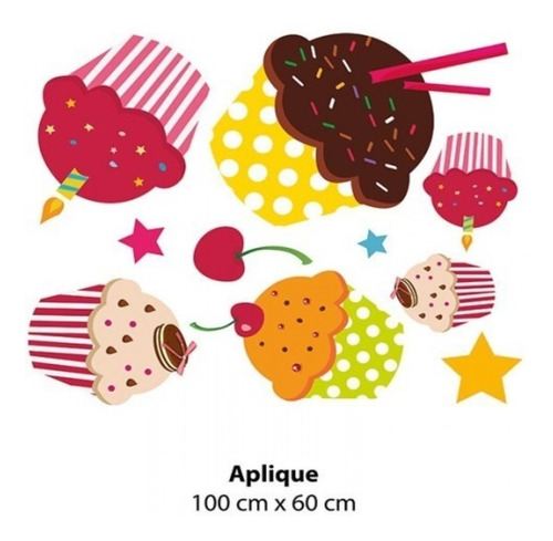 Aplique Decorativo Contact Cupcakes 150 X 60 Cm