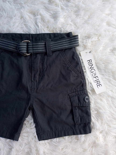 Short Con Cinturon Marca Ring Of Fire Niño Talla 4 Añosorig.