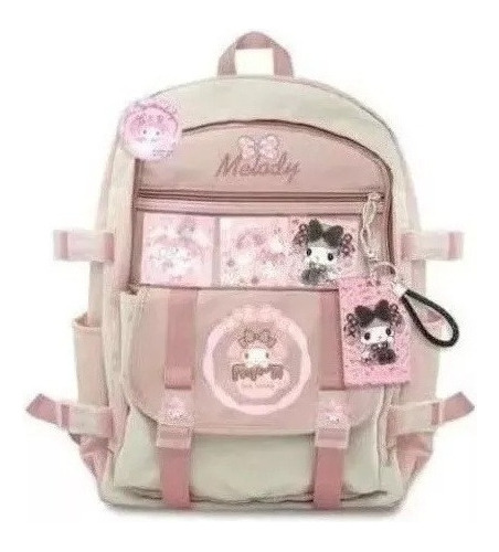 Mochila Escolar Estilo Coreano Kawaii Sanrio Kuromi B