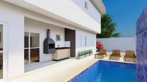 Imagem 7 de 9 de Casa Nova Sobreposta Com Piscina Avenda Em Itanhaem -8581