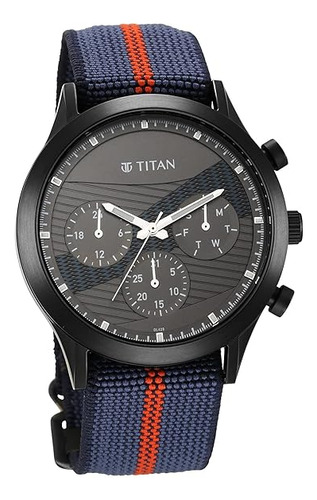 Reloj Analógico Titan Para Hombres Con Esfera Gris