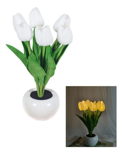 Elegante Lámpara De Flor De Tulipán, Luz Nocturna De Tulipán