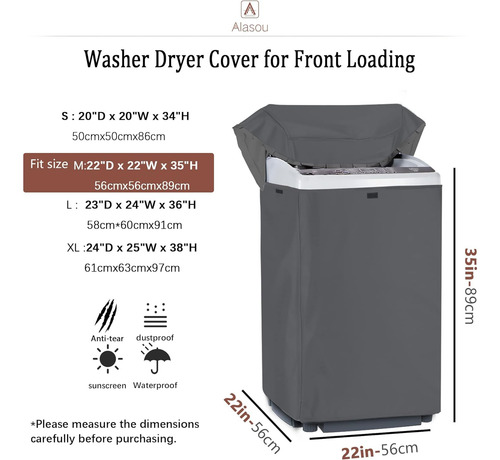 Washing Machine Cover Mboom Portable Top Load Waterproof