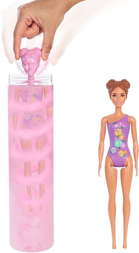 Imagen 5 de 10 de Barbie Color Reveal Cambia Color Rosa Claro 7 Sorpresas