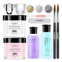 Comprar Kit De Uñas Acrílicas Aijimei Con Monómero Líquido Y Pincel 