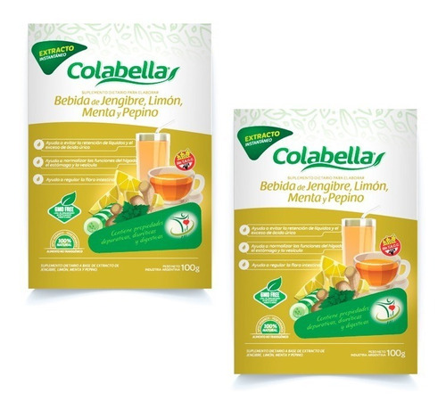 2x Extracto De Jenjibre Limon Menta Pep (200gr) Colabella Dw