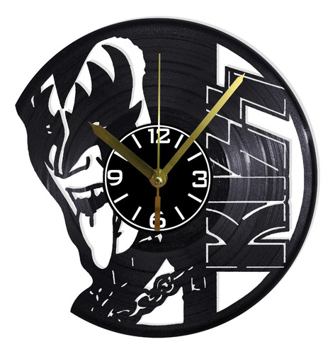 Reloj De Pared Disco Vinil Vinilo Acetato Kiss 03 Mu050