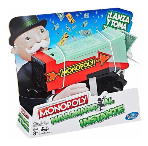 Lanzador Hasbro Gaming Monopoly Millonario Al Instante