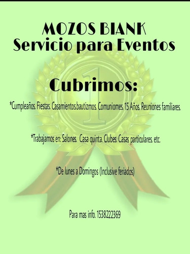 Mozos Para Eventos 