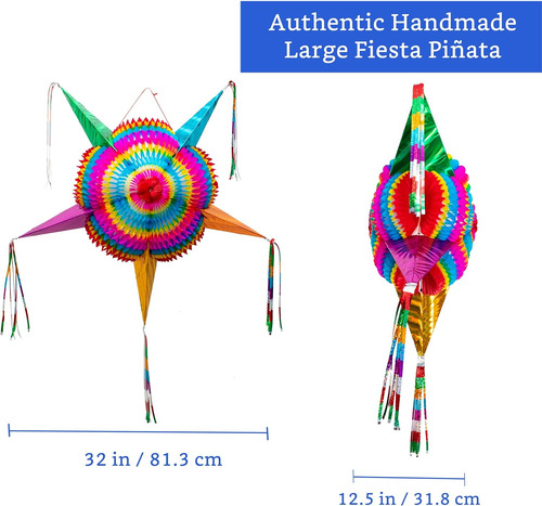 Piñata Mexicana (grande, Auténtica, Hecha A Mano, De 32 PuLG