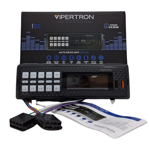 Som Automotivo Bluetooth Radio Fm Vipertron Usb Carregador