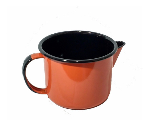 Caneca Esmaltada Laranja C/bico Ewel 1l Fogão Indução