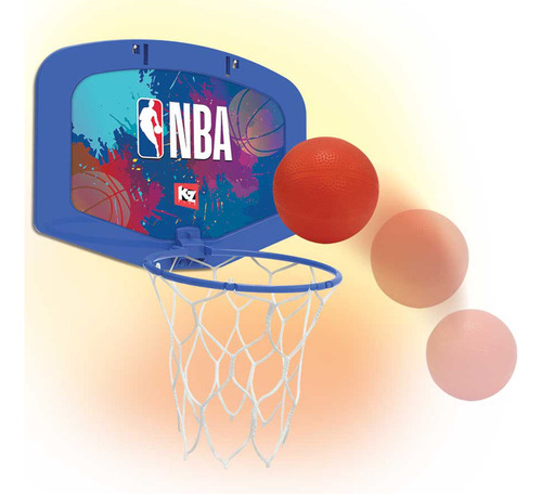Cesta Basquete Infantil Mini Tabela Com Bola Nba