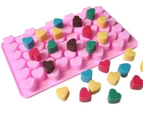 Molde Silicona 55 Mini Corazones Chocolate Gomitas Hielo  