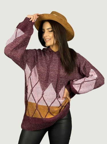 Sweater De Lana Diseño Rombos