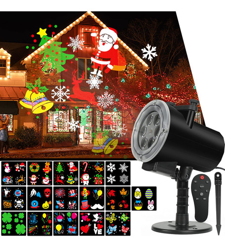 Proyector De Luces Navideas De Navidad, Impermeable, Ip65, C