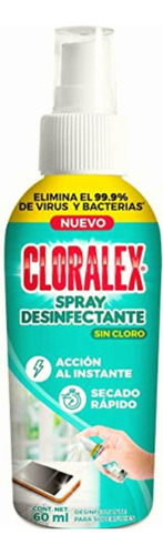 Cloralex Cloralex Spray Desinfectante 60ml, Color, 60 Ml,