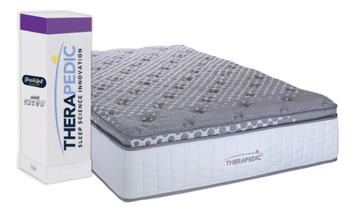 Colchón Individual Resorte Therapedic Roll Trust 35cm Medio Color Gris Oscuro