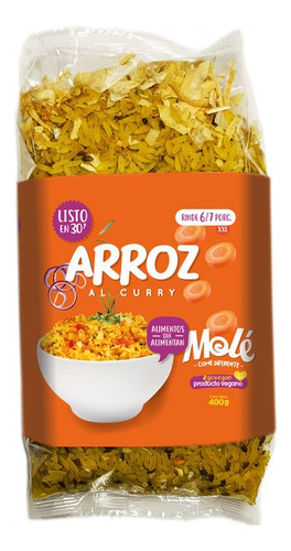Imagen 1 de 1 de Arroz al curry Molé 400g XXL