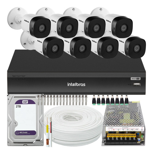 Câmera de segurança Intelbras MHDX 3008-C / VHD 1230 B G7 1000 com resolução de 1080 visão nocturna incluída branca