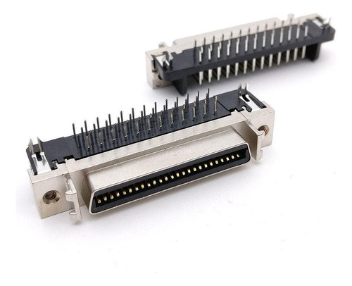 Conector Scsi Placa Hembra 50p Adaptador Toma Acodada 90 10